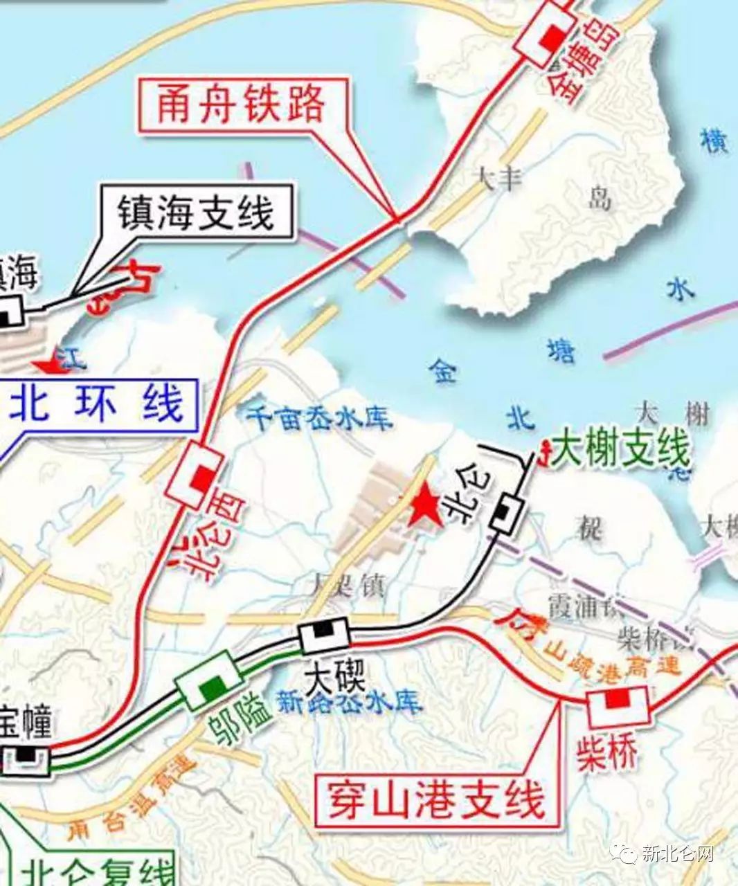 甬舟鐵路最新路線圖詳解