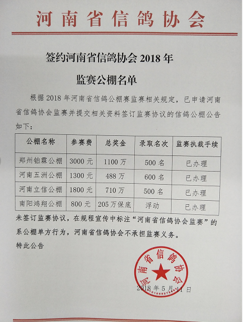 藁城信鴿協會最新公告發布，內容摘要與活動更新