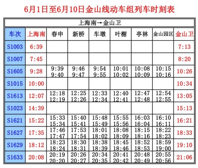 金山鐵路最新時刻表發(fā)布，便捷出行一手掌握